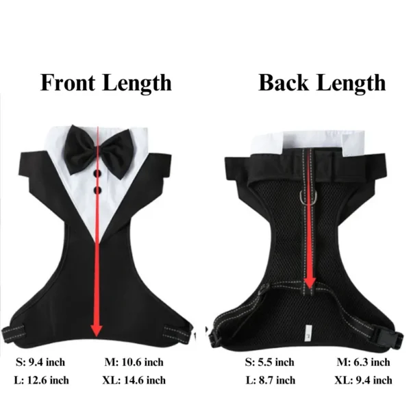 dchwm0040709-05.webp Formal Occasions Pet Vest-Style Harness with Bowtie and Adjustable Leash for Dogs – product view 5