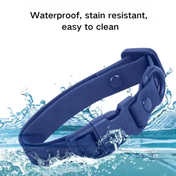 dchwm0043053-05.webp Adjustable Waterproof Dog Collar Soft PVC Dog Collar with Safety Buckle – product view 5