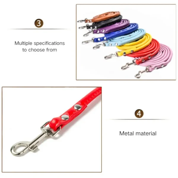 dchwm0045885-02.webp Multi Color Fashion Round PU Leather Pet Leash – product view 2
