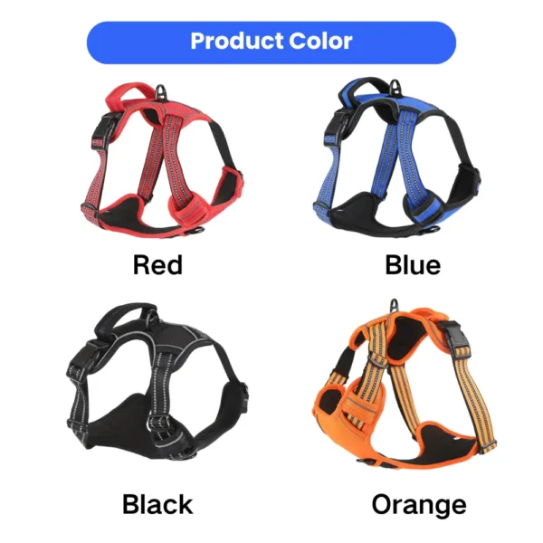 dchwm0046580-02.webp Reflective Dog Harness with Thickened Control Handle – product view 2