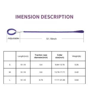 dchwm0046823-07.webp Premium Dog Leash with Anti-Shock P Chain Collar for Large Breeds – product view 7