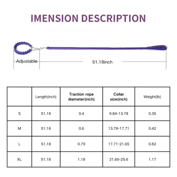dchwm0047096-04.webp Nylon Eight-Strand Rope Braiding Anti-Shock Leash for Large Dogs – product view 4