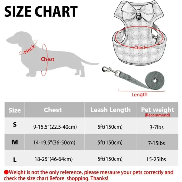dchwm0048743-02.webp Small Dog Harness and Leash Set Pet Harness with Soft Mesh – product view 2