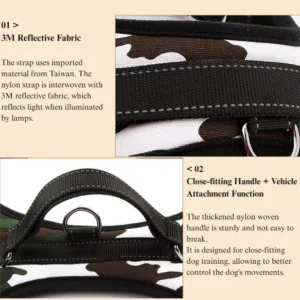 Dog Vest Harness with Handle, Pet Harness for Small Medium Large Dogs – product view 2