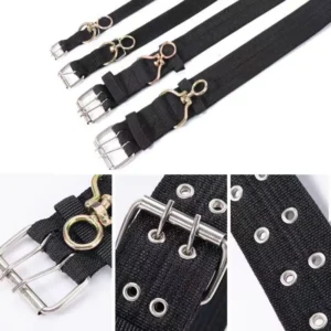 Black Durable Dog Collar for Dogs with Metal Buckle – product view 4