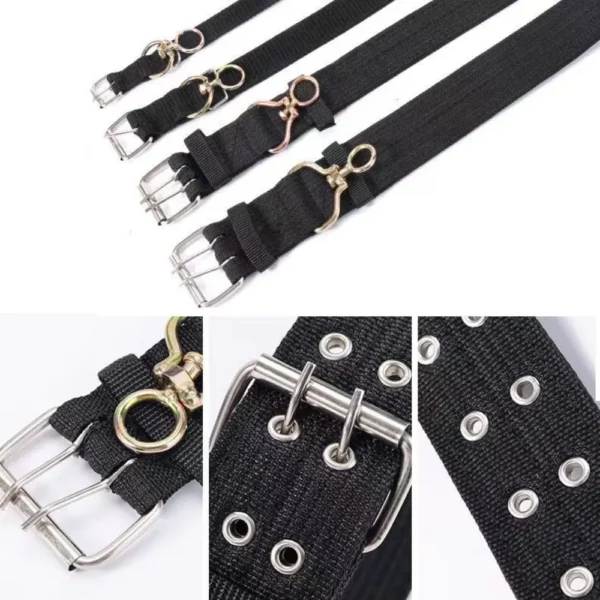 dchwm0051328-04.webp Black Durable Dog Collar for Dogs with Metal Buckle – product view 4