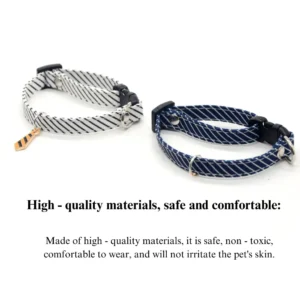 Adjustable Pet Collar with Necktie Pendant for Cats and Small Dogs – product view 3