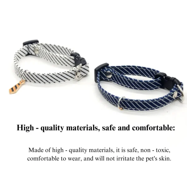 dchwm0076731-03.webp Adjustable Pet Collar with Necktie Pendant for Cats and Small Dogs – product view 3