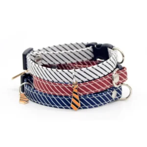 Adjustable Pet Collar with Necktie Pendant for Cats and Small Dogs – product view 4