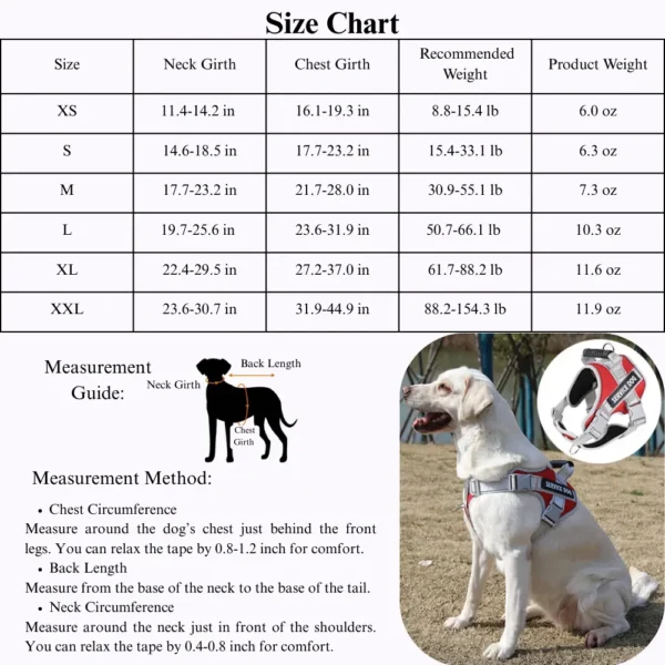 dchwm0095471-04.webp Reflective Adjustable Pet Harness for Large Dogs – product view 4