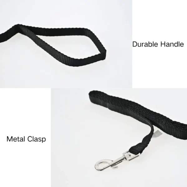 dchwm0102921-03.webp 47.2 Inches Long Pet Outdoor Durable Black Nylon Dog Leash – product view 3