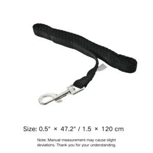 47.2 Inches Long Pet Outdoor Durable Black Nylon Dog Leash – product view 4