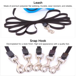 dchwm0115827-04.webp 16.4 Ft Retractable Dog Leash with Nylon Tape and Chrome-Plated Hook – product view 4