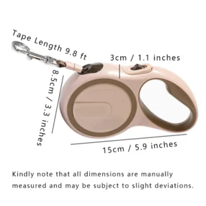 9.8 Ft Retractable Dog Leash with 360°Tangle-Free Nylon Tape, One-Handed One Button Lock – product view 4