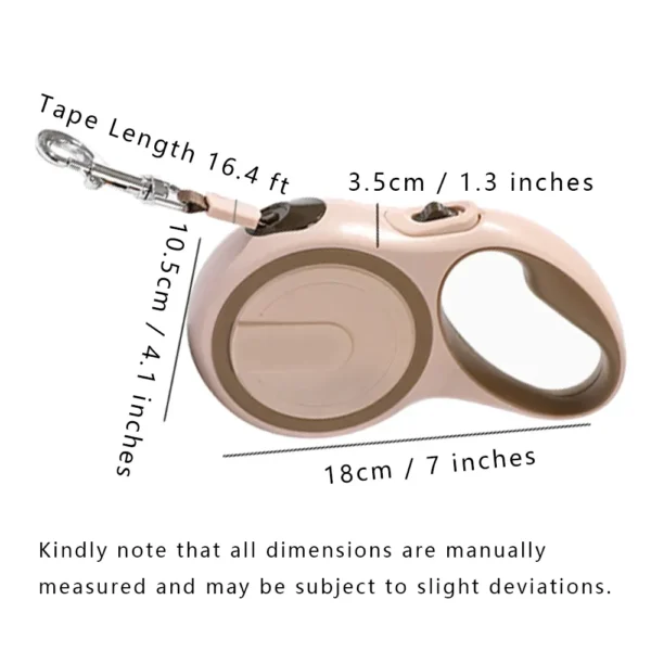 dchwm0126869-04.webp 16.4 Ft Retractable Dog Leash with 360°Tangle-Free Nylon Tape, One-Handed One Button Lock – product view 4