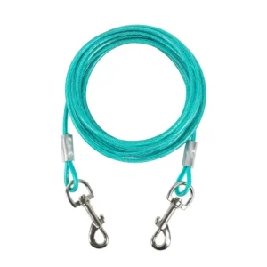 Dual Head Design Heavy Duty Steel Wire Dog Tie Out Leash, 0.1 Inches Thickness | Wholesale Dog Leashes