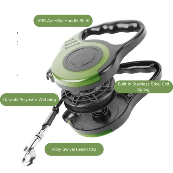 dchwm0131436-03.webp 16.4 Ft Durable Outdoor Polyester Automatic Retractable Dog Pet Leash – product view 2