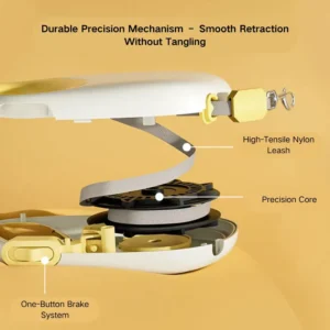 dchwm0135776-02.webp 16.4 Ft Pet Outdoor Durable Nylon Retractable Automatic Dog Leash – product view 2
