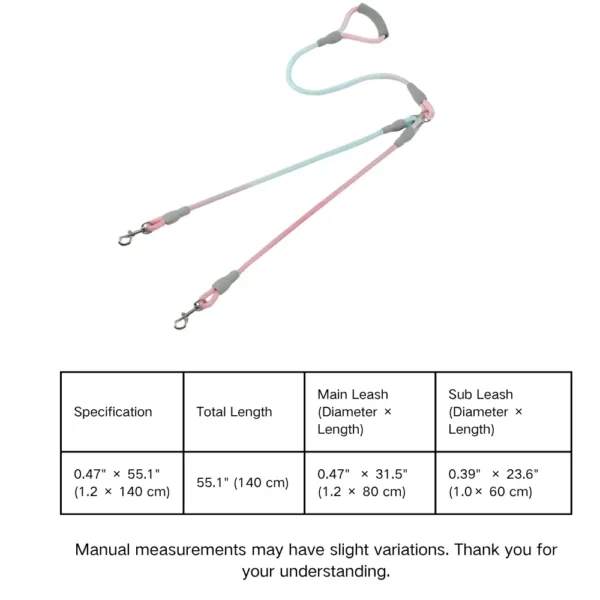 dchwm0136121-06.webp Outdoor Walking Woven Nylon Pet Rope Double Dog Leashes – product view 6