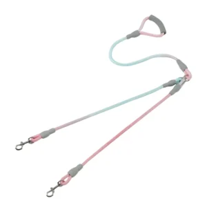 Outdoor Walking Woven Nylon Pet Rope Double Dog Leashes – Style 1 | Wholesale Dog Leashes