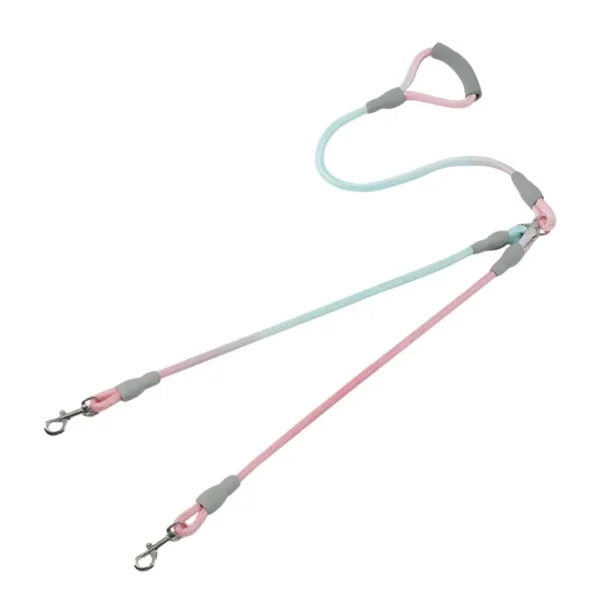 dchwm0136266-01.webp Outdoor Walking Woven Nylon Pet Rope Double Dog Leashes