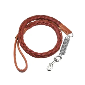 dchwm0142976-05.webp Durable Cowhide Braided Dog Leash for Large and Medium Dogs – product view 5