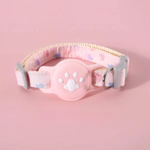 dchwm0160453-06.webp Silicone Airtag Holder Adjustable Love Heart and Paw Pet Collar – product view 6