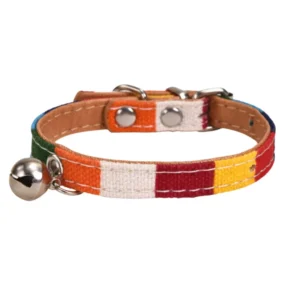 dchwm0165825-06.webp Leather Adjustable Dogs Cat Collar Decorative Pet Necklace – product view 6