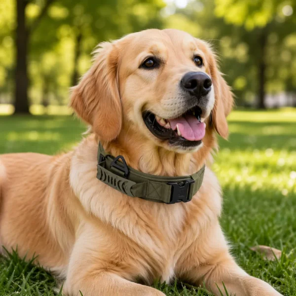 dchwm0176422-05.webp Double Metal Buckle Outdoor Dog Collar Tactical Quick Release Shock Absorb – product view 5