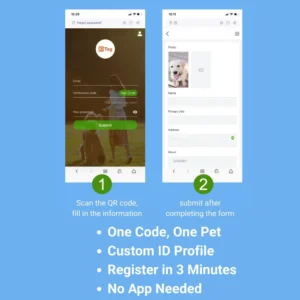 dchwm0204595-02.webp QR Pet ID Tag Polyester PP Lightweight Digital Identification Plate for Dog and Cat Collars – product view 2