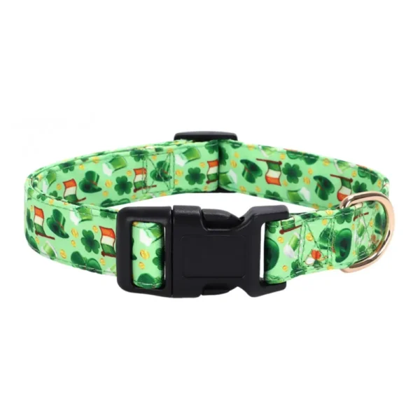 St Patrick Day Beer Clover Printed Dog Collar Festive Pet Accessory
