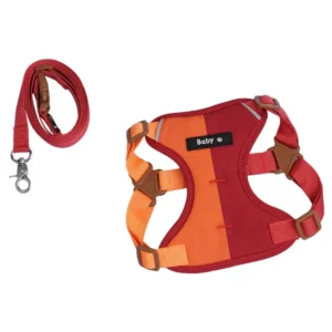 dchwm0218667-07.webp Summer Color Blocking Pet Harness and Leash Set – product view 7