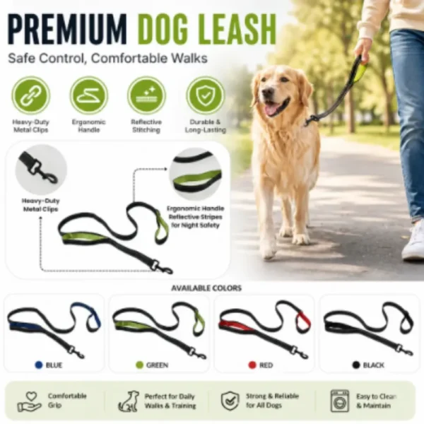 dchwm0242562-04.webp Reavy Duty Dog Reflective Dual Handle Dog Leash – product view 4
