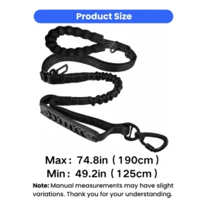 dchwm0258663-03.webp Heavy Duty Shock-Absorbing Dog Leash with Car Seat Belt Clip – product view 3