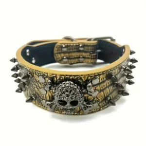 Halloween Skull Rivet Dog Collar | Wholesale Dog Collars