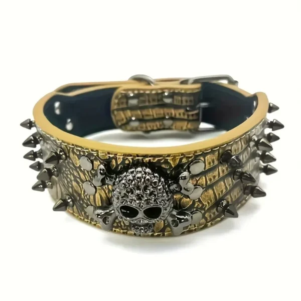 dchwm0259157-01.webp Halloween Skull Rivet Dog Collar