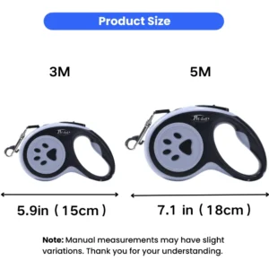 dchwm0259406-03.webp Automatic Retractable Paw Pattern Dog Leash with Ergonomic Grip – product view 3