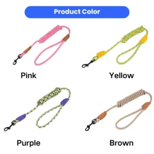 dchwm0259887-02.webp Reflective Nylon Rope Dog Leash for Medium Large Dogs – product view 2