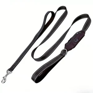 Reflective Dog Leash with Built-In Poop Bag Holder | Wholesale Dog Leashes