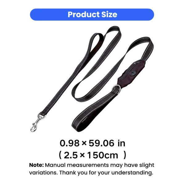 dchwm0260165-03.webp Reflective Dog Leash with Built-In Poop Bag Holder – product view 3