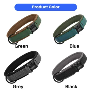 Reflective Padded Nylon Dog Collar for Large Dogs – product view 2