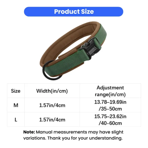 dchwm0260562-03.webp Reflective Padded Nylon Dog Collar for Large Dogs – product view 3