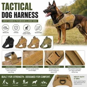 Heavy Duty Tactical Dog Harness for Medium and Large Dogs – product view 4