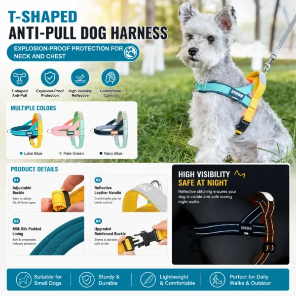 dchwm0263123-04.webp Adjustable Reflective Anti-Pull Dog Harness for Small and Medium Dogs – product view 4