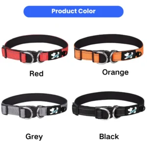 dchwm0263218-02.webp Reflective Dog Collar with Dual D-Rings – product view 2