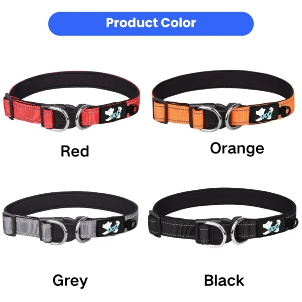 dchwm0263218-02.webp Reflective Dog Collar with Dual D-Rings – product view 2