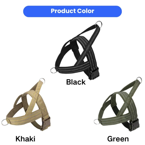 dchwm0264048-02.webp Reflective Tactical Dog Harness for Medium and Large Dogs – product view 2