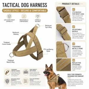 dchwm0264048-04.webp Reflective Tactical Dog Harness for Medium and Large Dogs – product view 4