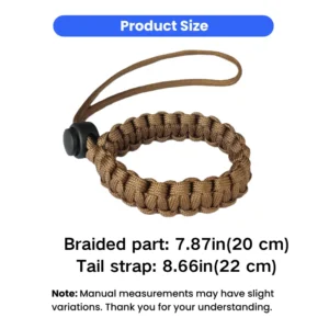 Adjustable Dog Leash Wrist Strap Anti-Loss Paracord Safety Band – product view 3