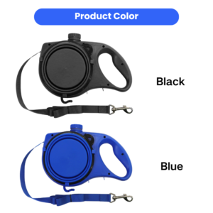3 in 1 Portable Dog Leash with Water Bowl and Bag Dispenser – product view 2